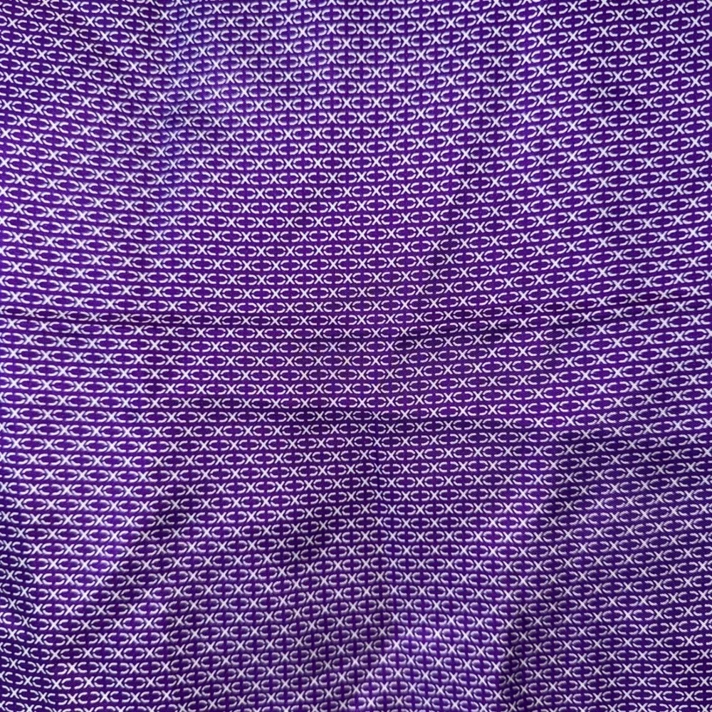 Vineyard Vines Scarf Women 35x35 Purple Silk Geometric DXCTechnology Logo Square